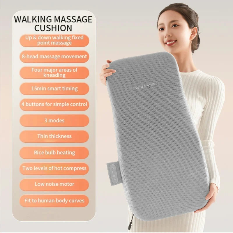 Masseur Shiatsu Dos Chauffant - Coussin Corps Complet – Grise | Studio Nichijo Paris