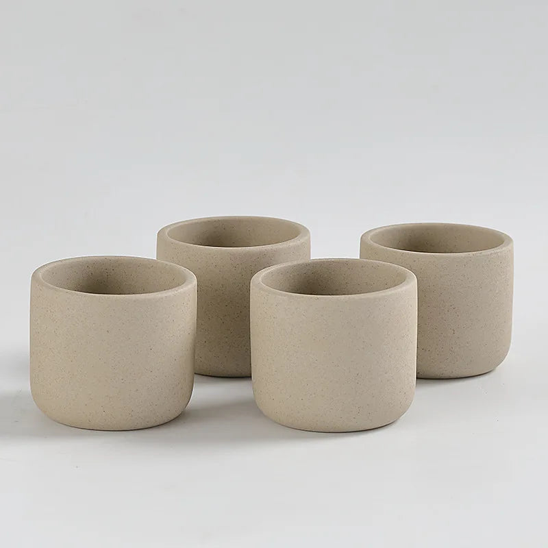 Tasse à Thé Céramique Argile, Fabrication Artisanale – 4 tasses | Studio Nichijo Paris