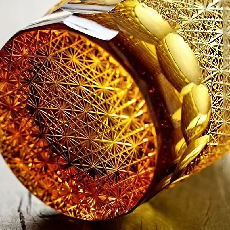 Verre Cristal Taillé Chrysanthème Edo — Fabrication Artisanale – | Studio Nichijo Paris