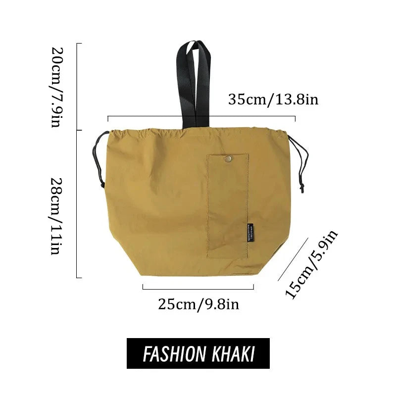 Sac Bento Japonais Toile Coton – Fabrication Artisanale – Kaki | Studio Nichijo Paris