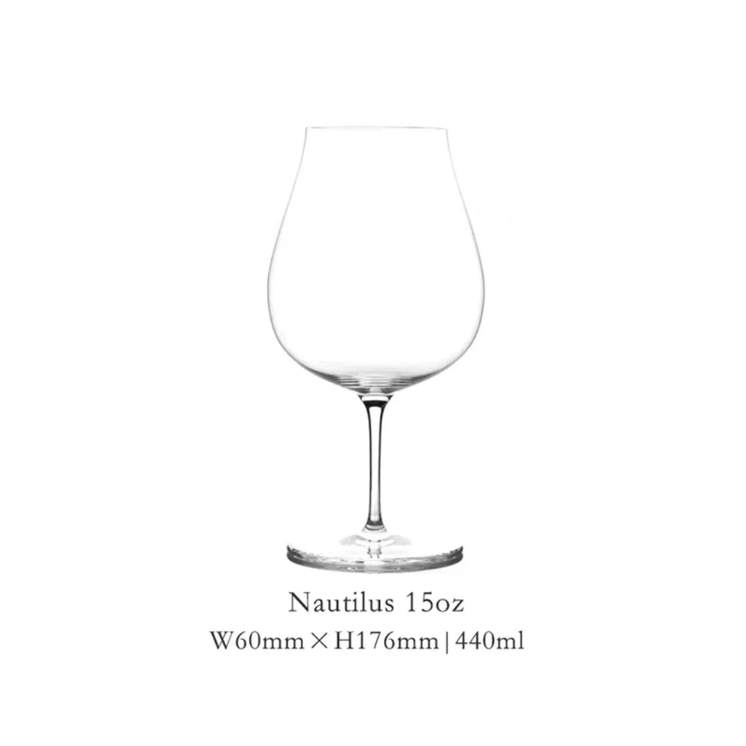 Verre Vin Cristal Ultra-Fin Kimura Japonais Tulipe Apéritif — Fabrication Artisanale – 440 ml | Studio Nichijo Paris
