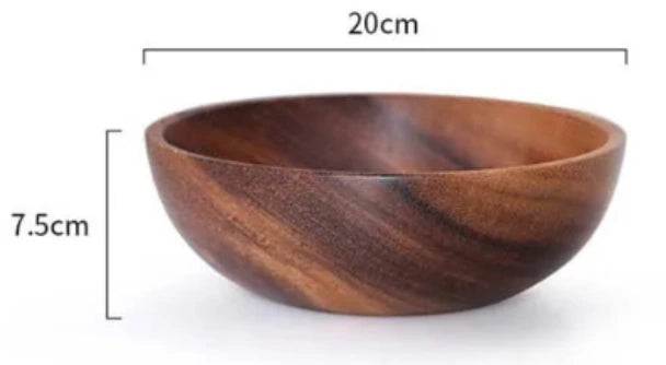 Bol en Bois d’Acacia – Salade, Soupe & Ramen – Fabrication Artisanale – | Studio Nichijo Paris