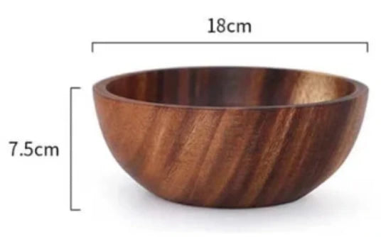 Bol en Bois d’Acacia – Salade, Soupe & Ramen – Fabrication Artisanale – Bol pour la salade | Studio Nichijo Paris