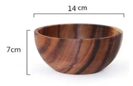 Bol en Bois d’Acacia – Salade, Soupe & Ramen – Fabrication Artisanale – Bol pour le bouillon | Studio Nichijo Paris