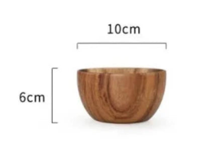 Bol en Bois d’Acacia – Salade, Soupe & Ramen – Fabrication Artisanale – Bol pour le riz et les céréales | Studio Nichijo Paris