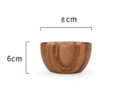 Bol en Bois d’Acacia – Salade, Soupe & Ramen – Fabrication Artisanale – Bol pour les condiments | Studio Nichijo Paris