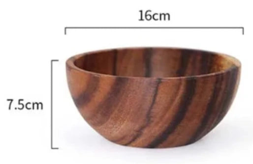 Bol en Bois d’Acacia – Salade, Soupe & Ramen – Fabrication Artisanale – Bol pour les ramens | Studio Nichijo Paris