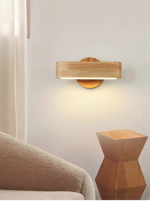 Applique Murale en Bois – LED Orientable, Style Wabi-Sabi – Fabrication Artisanale – | Studio Nichijo Paris