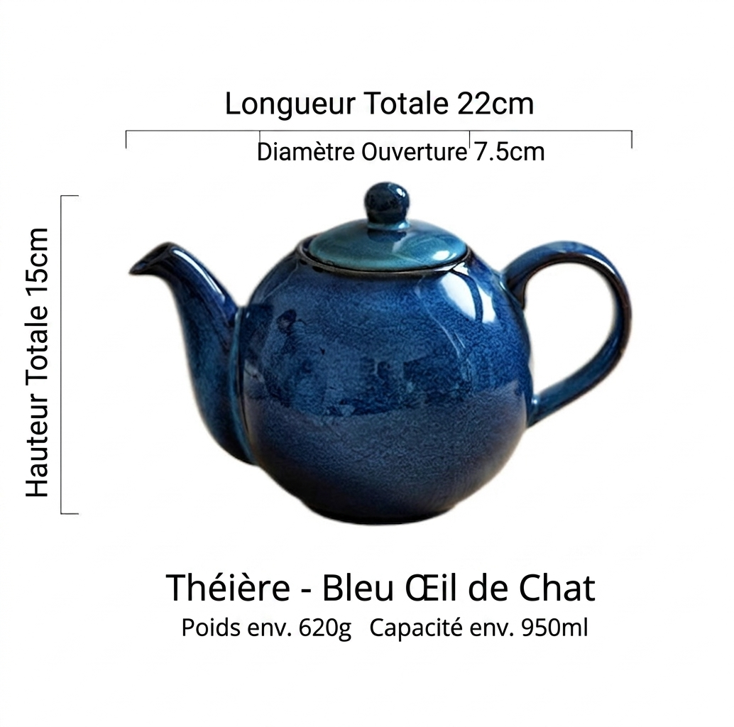 Théière en Céramique au Style Rétro – Fabrication Artisanale – Nezumi | Studio Nichijo Paris