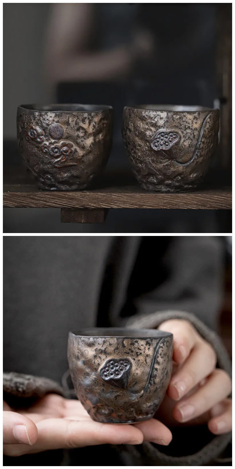 Tasse à Thé Dorée Céramique – Fabrication Artisanale – | Studio Nichijo Paris