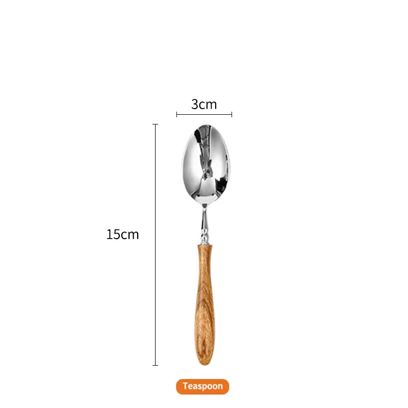 Couverts Manche Bois Inox – Fabrication Artisanale – Cuillère à café | Studio Nichijo Paris