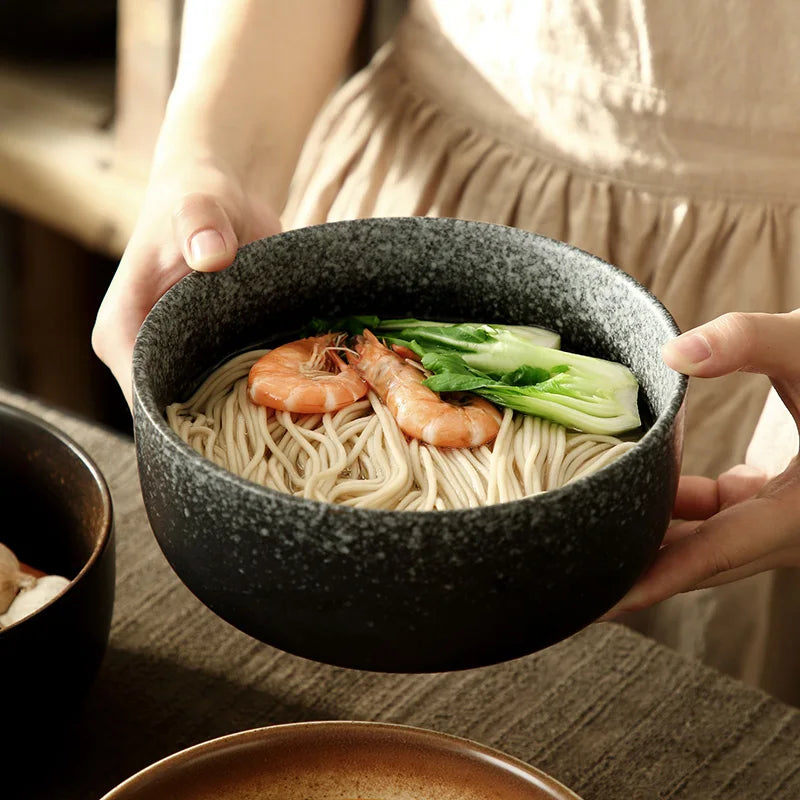 Bol Ramen en Céramique – Couvercle, Cuillère & Baguettes – Fabrication Artisanale – | Studio Nichijo Paris