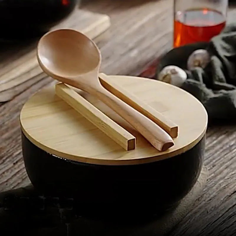 Bol Ramen en Céramique – Couvercle, Cuillère & Baguettes – Fabrication Artisanale – | Studio Nichijo Paris