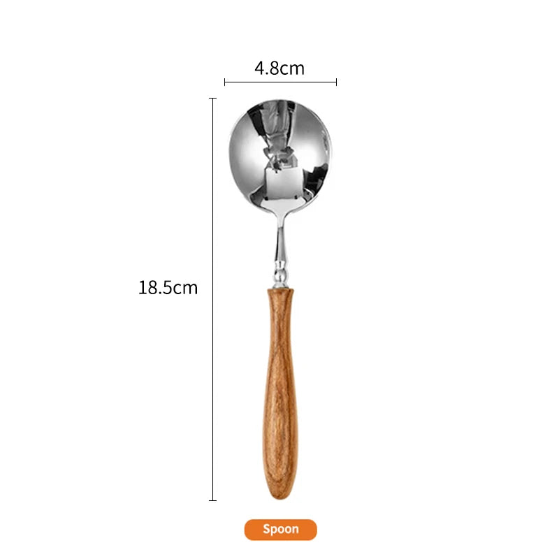 Couverts Manche Bois Inox – Fabrication Artisanale – Cuillère à soupe | Studio Nichijo Paris