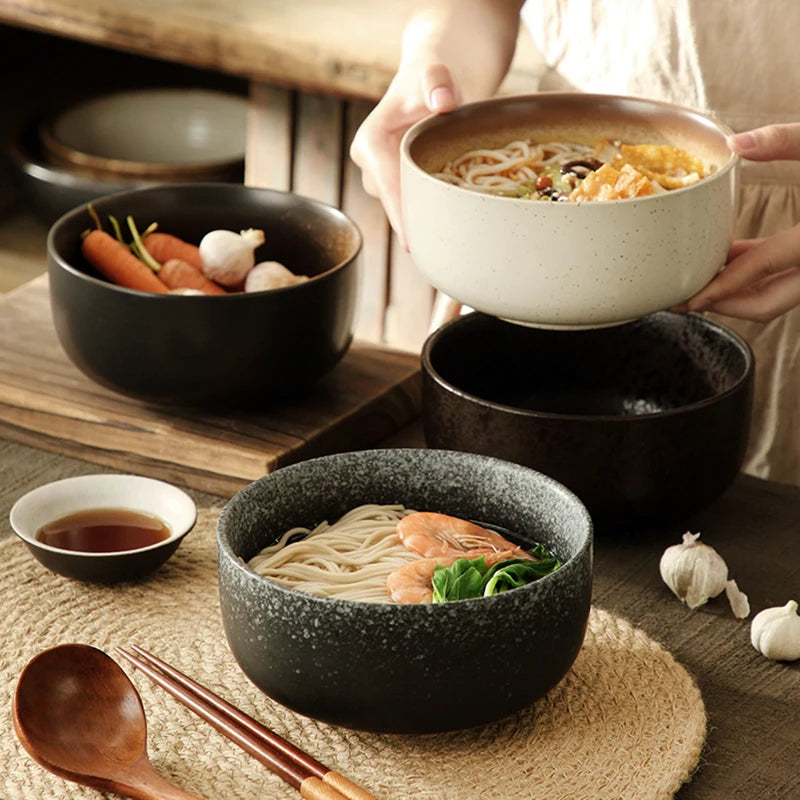 Bol Ramen en Céramique – Couvercle, Cuillère & Baguettes – Fabrication Artisanale – | Studio Nichijo Paris