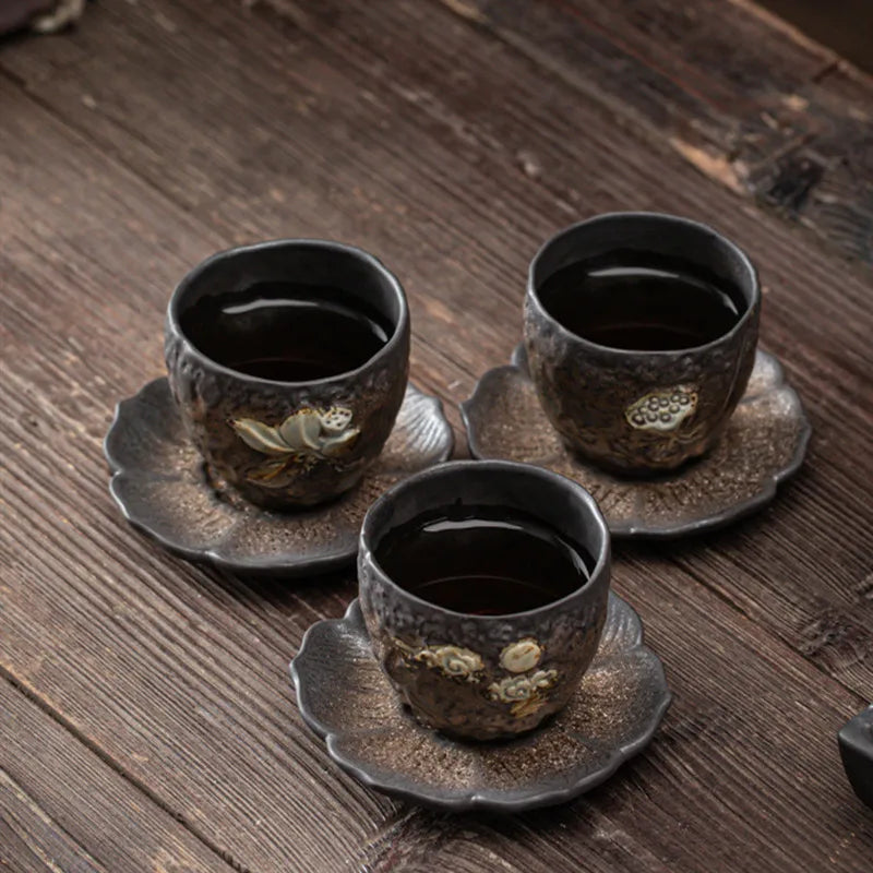 Tasse à Thé Dorée Céramique – Fabrication Artisanale – | Studio Nichijo Paris