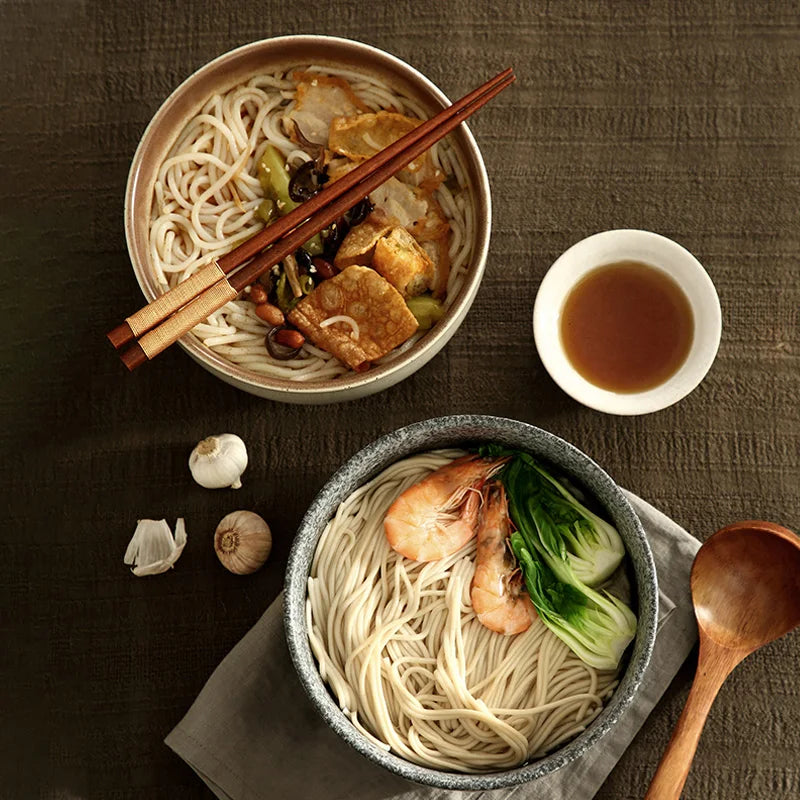 Bol Ramen en Céramique – Couvercle, Cuillère & Baguettes – Fabrication Artisanale – | Studio Nichijo Paris