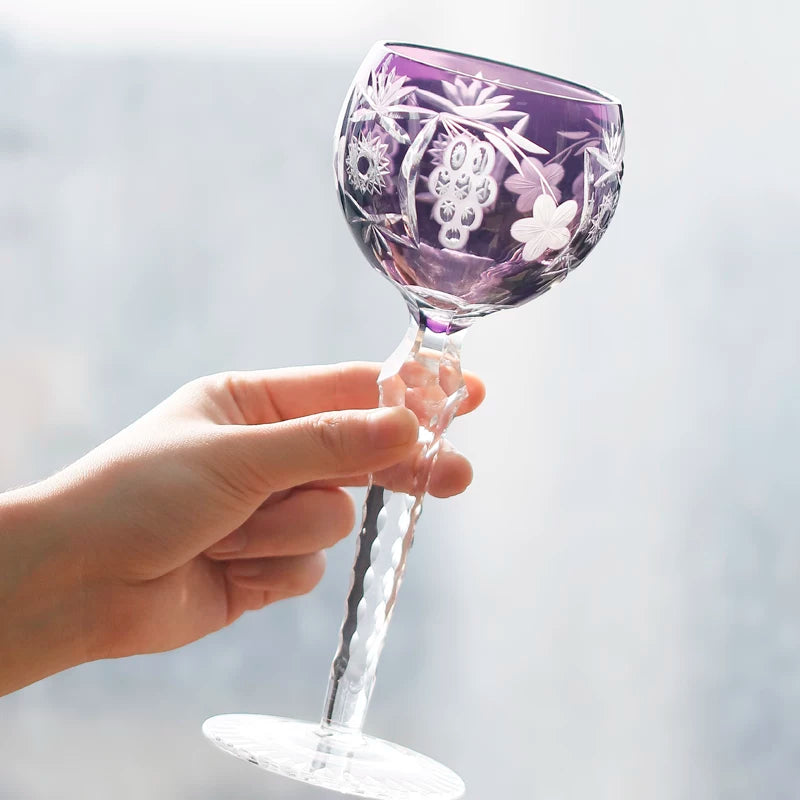 Verre Whisky Cristal Sculpté Japonais Collection Cadeau — Fabrication Artisanale – | Studio Nichijo Paris