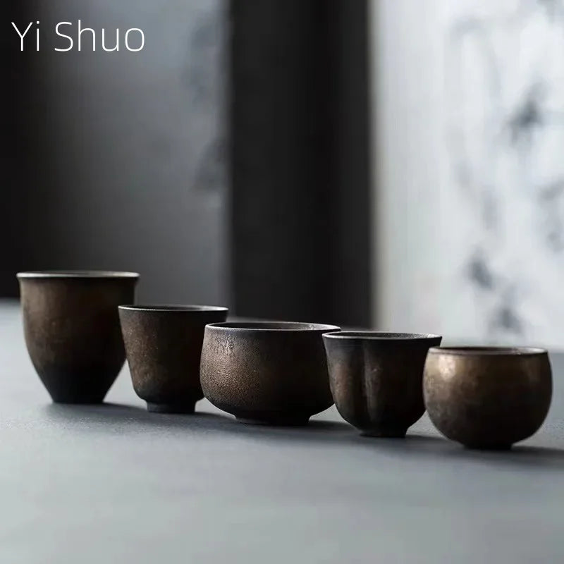 Tasse Grès Dorée Japonaise Cuite au Four – Fabrication Artisanale – | Studio Nichijo Paris