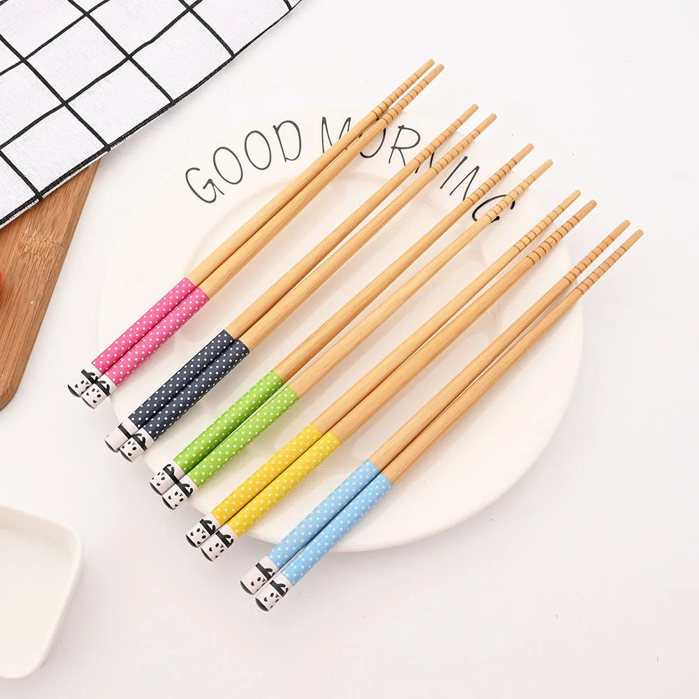 Baguettes Bois Bambou Japonaises Multicolores Lot 5 Paires — Fabrication Artisanale – | Studio Nichijo Paris