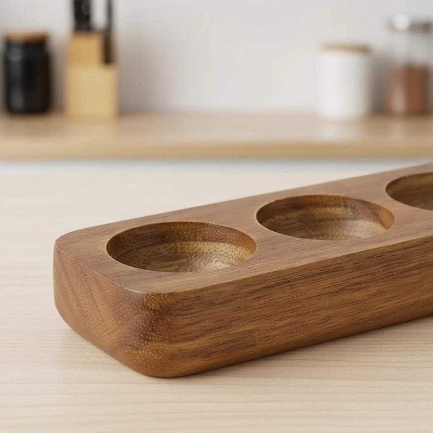 Plateau Œufs Bois Acacia Fait Main Garde-Manger 6-12-24 Alvéoles — Fabrication Artisanale – | Studio Nichijo Paris