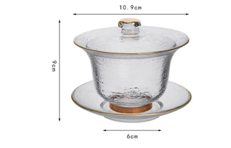 Gaiwan Verre Japonais Résistant à la Chaleur – Fabrication Artisanale – | Studio Nichijo Paris