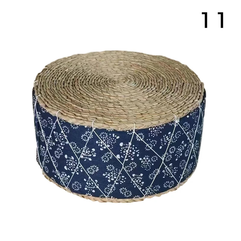 Coussin de Méditation Futon Rond en Paille Naturelle – Kasumi | Studio Nichijo Paris