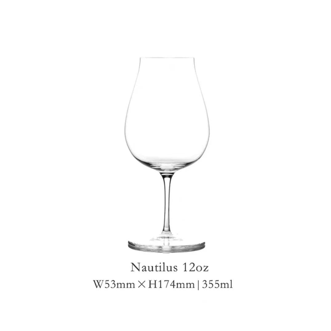 Verre Vin Cristal Ultra-Fin Kimura Japonais Tulipe Apéritif — Fabrication Artisanale – 355 ml | Studio Nichijo Paris