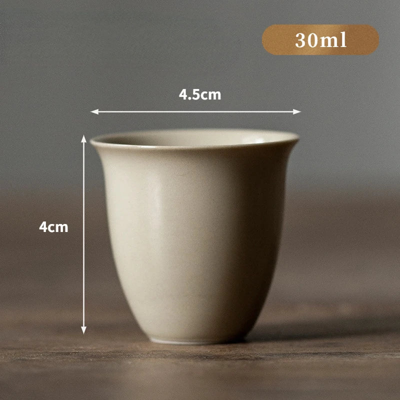 Tasse à Thé Porcelaine Kung Fu Japonaise Lot de 2, Fabrication Artisanale – Sei | Studio Nichijo Paris