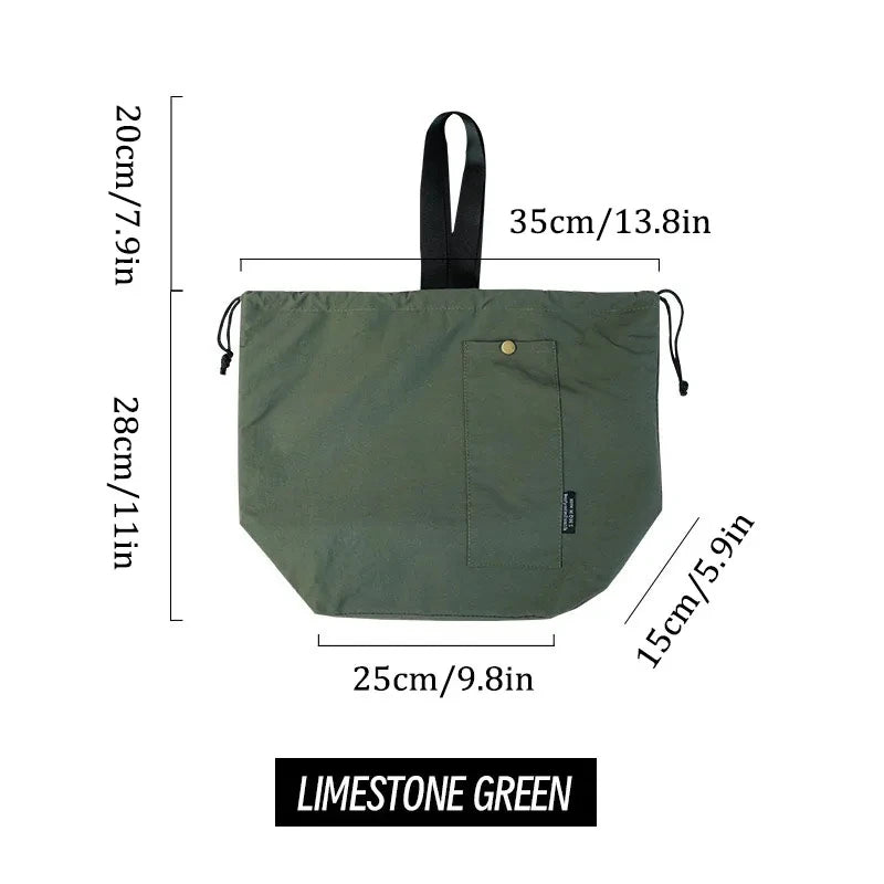 Sac Bento Japonais Toile Coton – Fabrication Artisanale – Vert | Studio Nichijo Paris
