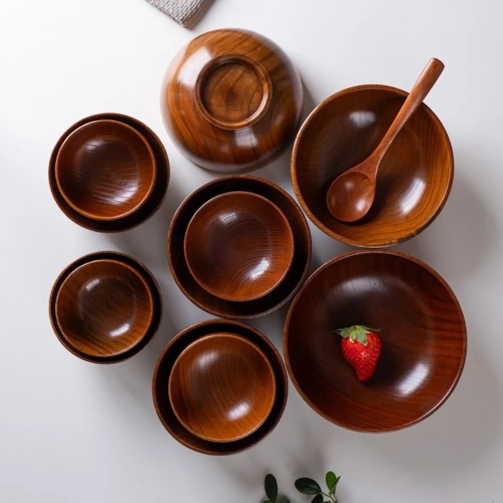 Bol Bois Fait Main Soupe Salade Vaisselle 12 Tailles — Fabrication Artisanale – | Studio Nichijo Paris