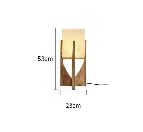 Lampadaire Japonais en Bambou et Bois – Lampe sur Pied Style Wabi-Sabi – Noyer color 53 cm de hauteur | Studio Nichijo Paris