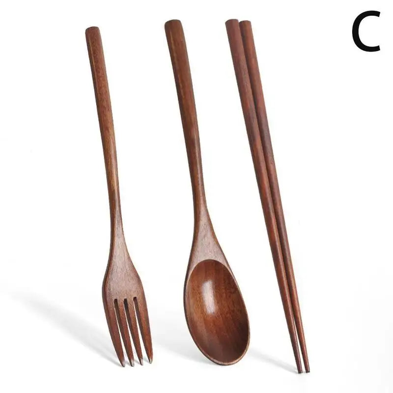 Set Couverts Bois Phoebe Baguettes Cuillère Fourchette Fait Main — Fabrication Artisanale – Chawan | Studio Nichijo Paris