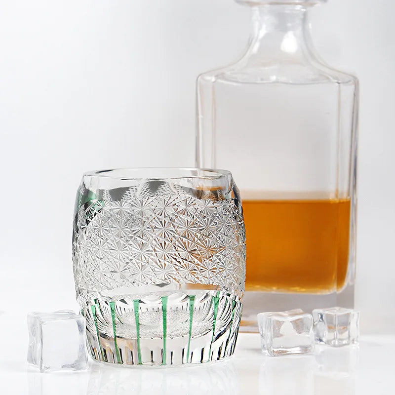 Verre Cristal Whisky Edo Quatre Saisons Nitro — Fabrication Artisanale – | Studio Nichijo Paris