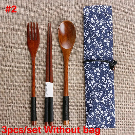 Couverts Voyage Bois Naturel Japonais Baguettes Cuillère Fourchette — Fabrication Artisanale – | Studio Nichijo Paris