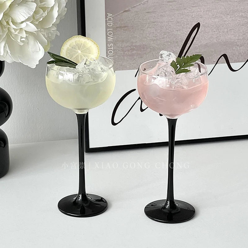 Verre Martini Cocktail Cristal Japonais Tour Pied Haut — Fabrication Artisanale – | Studio Nichijo Paris