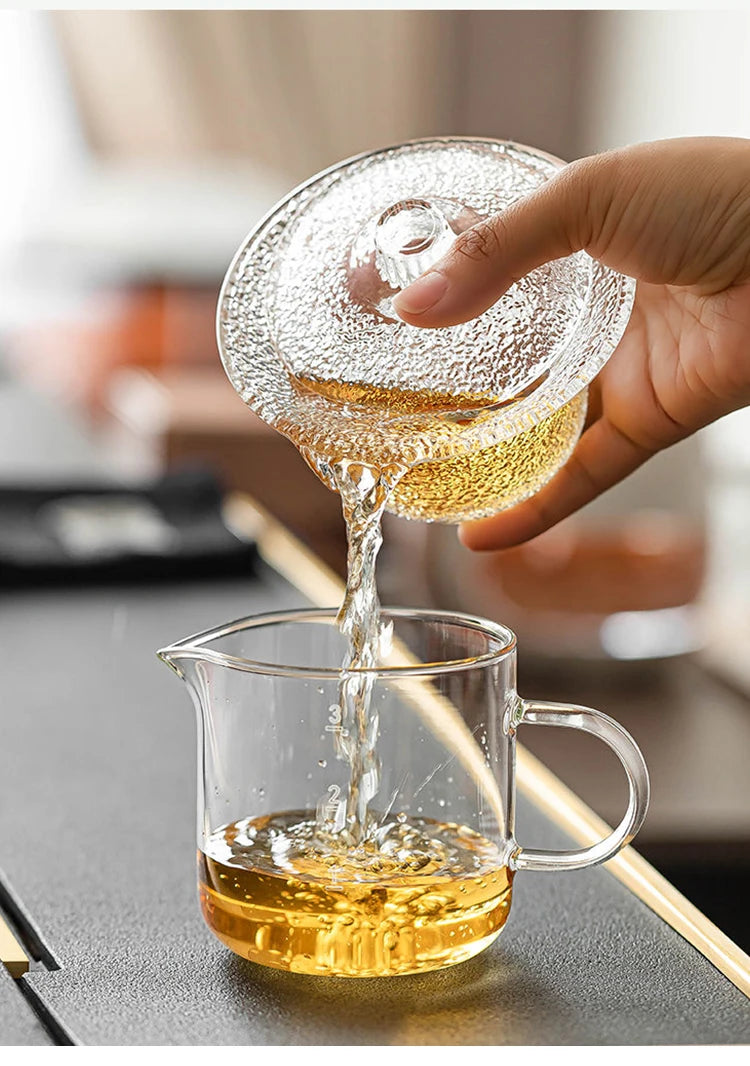 Bol Gaiwan Verre Résistant Chaleur Cérémonie Thé 200ml — Fabrication Artisanale – | Studio Nichijo Paris