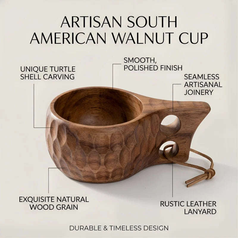 Tasse en bois faite à la main, bois d'acacia, tasse à café, thé, lait, kuksa finlandaise, vaisselle pour le petit-déjeuner à la maison, vaisselle de style japonais – | Studio Nichijo Paris