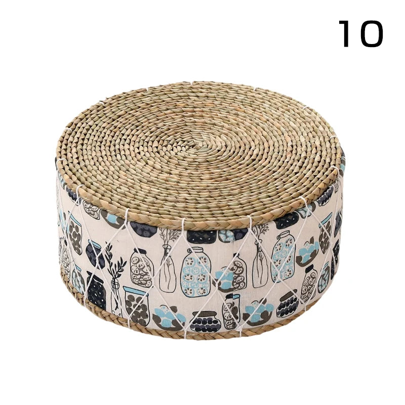 Coussin de Méditation Futon Rond en Paille Naturelle – Tobari | Studio Nichijo Paris