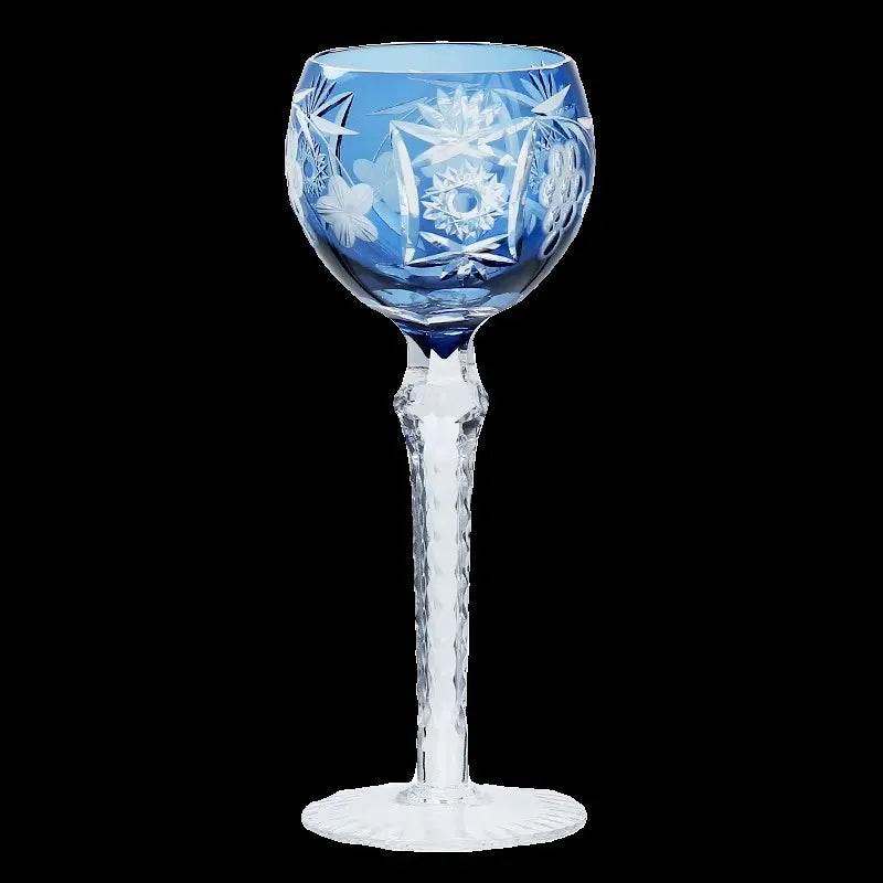 Verre Whisky Cristal Sculpté Japonais Collection Cadeau — Fabrication Artisanale – Orange | Studio Nichijo Paris