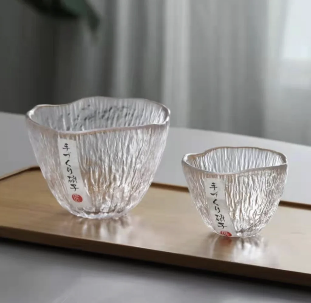 Verre Saké Cristal Japonais Coffret Cadeau — Fabrication Artisanale – | Studio Nichijo Paris