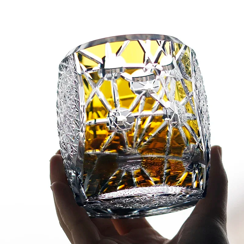 Verre Whisky Cristal Japonais Luxe Rétro — Fabrication Artisanale – | Studio Nichijo Paris