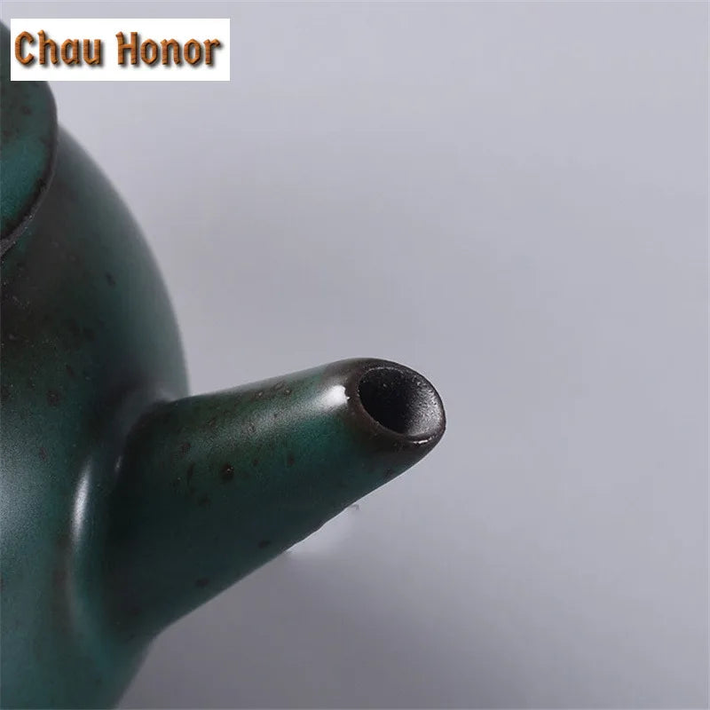 Théière rétro noire en céramique brute de 240ml, théière à manche latéral en bois de Style japonais, Pot maître Dahongpao, tasse emballage cadeau – | Studio Nichijo Paris