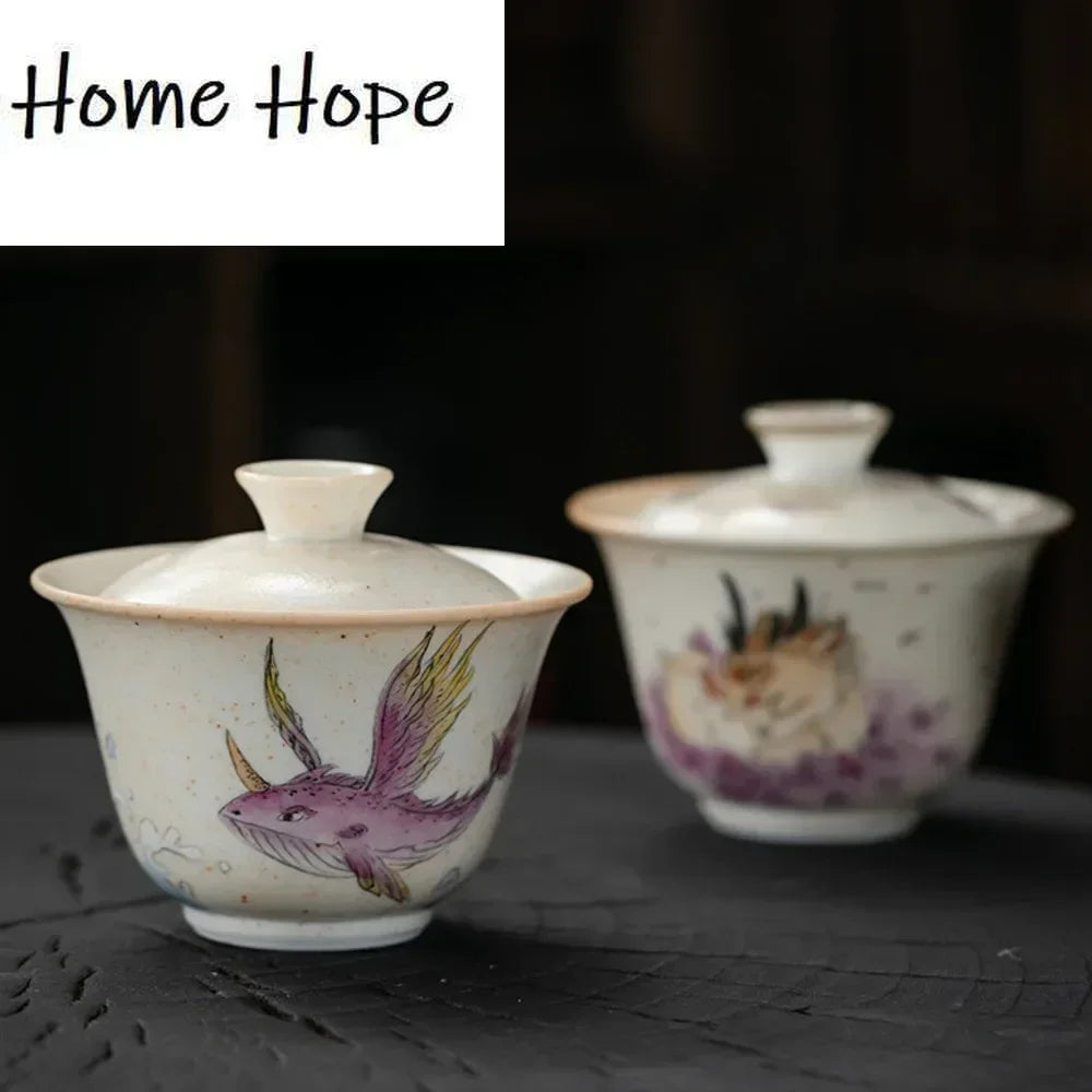 150ml porcelaine japonaise au bois Gaiwan Soda vitrée peint à la main thé Tureen ménage fait à la main thé faisant couverture bol Cha cadeau – | Studio Nichijo Paris