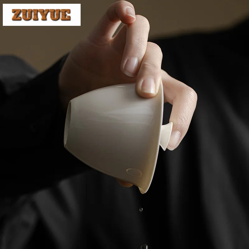 Gaiwan Porcelaine Blanc Abricot, Fabrication Artisanale – | Studio Nichijo Paris