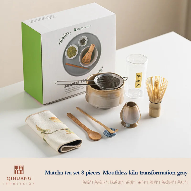 Ensemble Matcha Céramique Bambou 8 Pièces, Fabrication Artisanale – Wabi | Studio Nichijo Paris