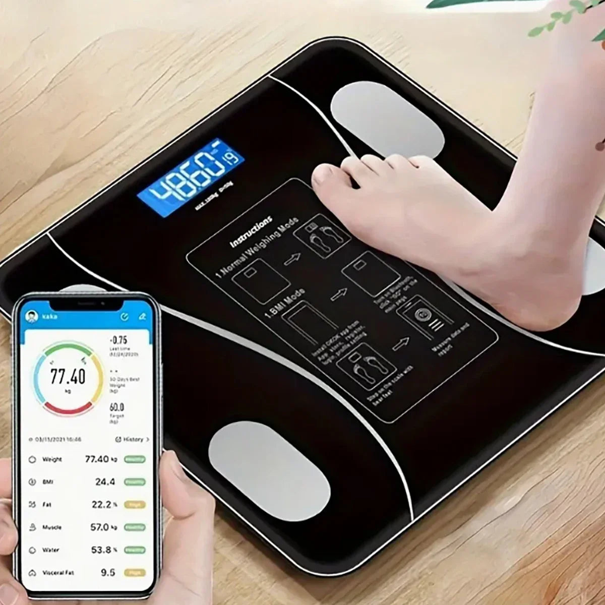 Balance Salle de Bain Numérique Intelligente - Sans Fil – | Studio Nichijo Paris