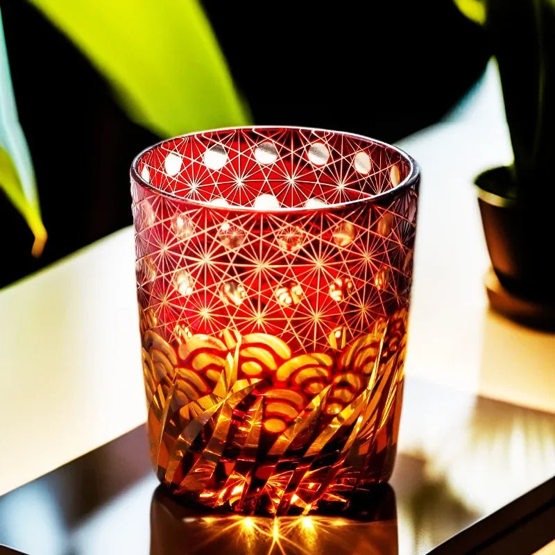 Verre Saké Cristal Nuages Auspicieux Fait Main — Fabrication Artisanale – | Studio Nichijo Paris