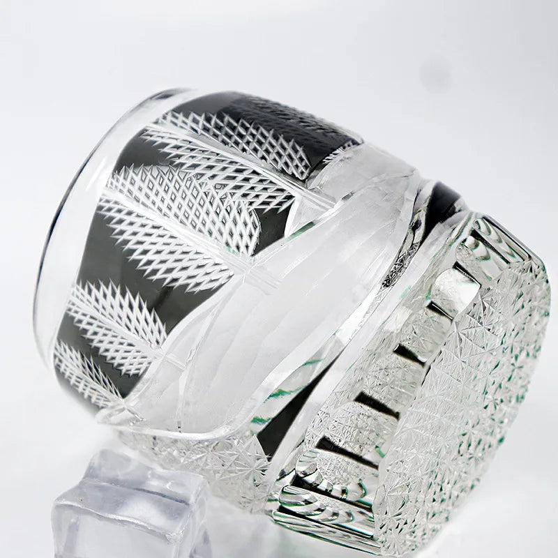 Verre Cristal Whisky Edo Quatre Saisons Nitro — Fabrication Artisanale – | Studio Nichijo Paris