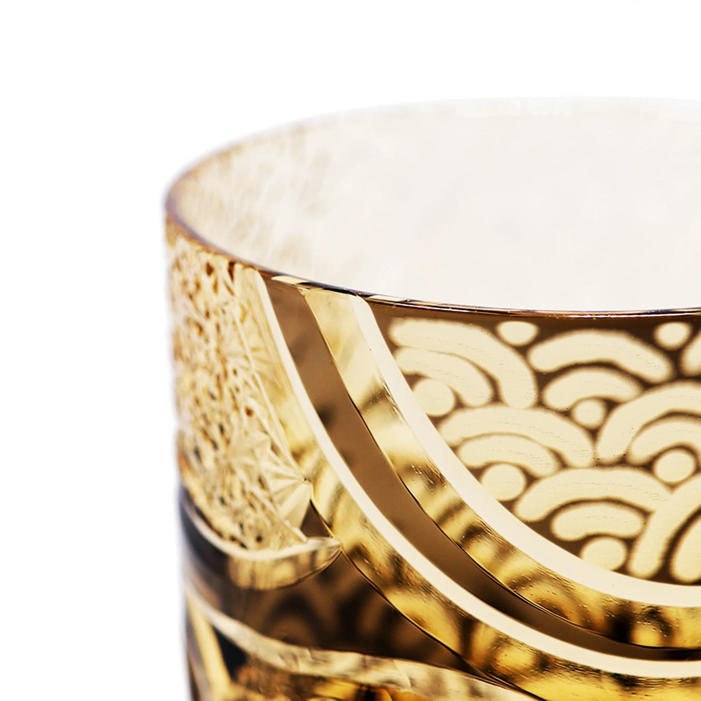 Verres à whisky Edo Kiriko de style japonais, multicolores, faits à la main, cylindriques, 240 ml, gravés, avec boîte cadeau – | Studio Nichijo Paris